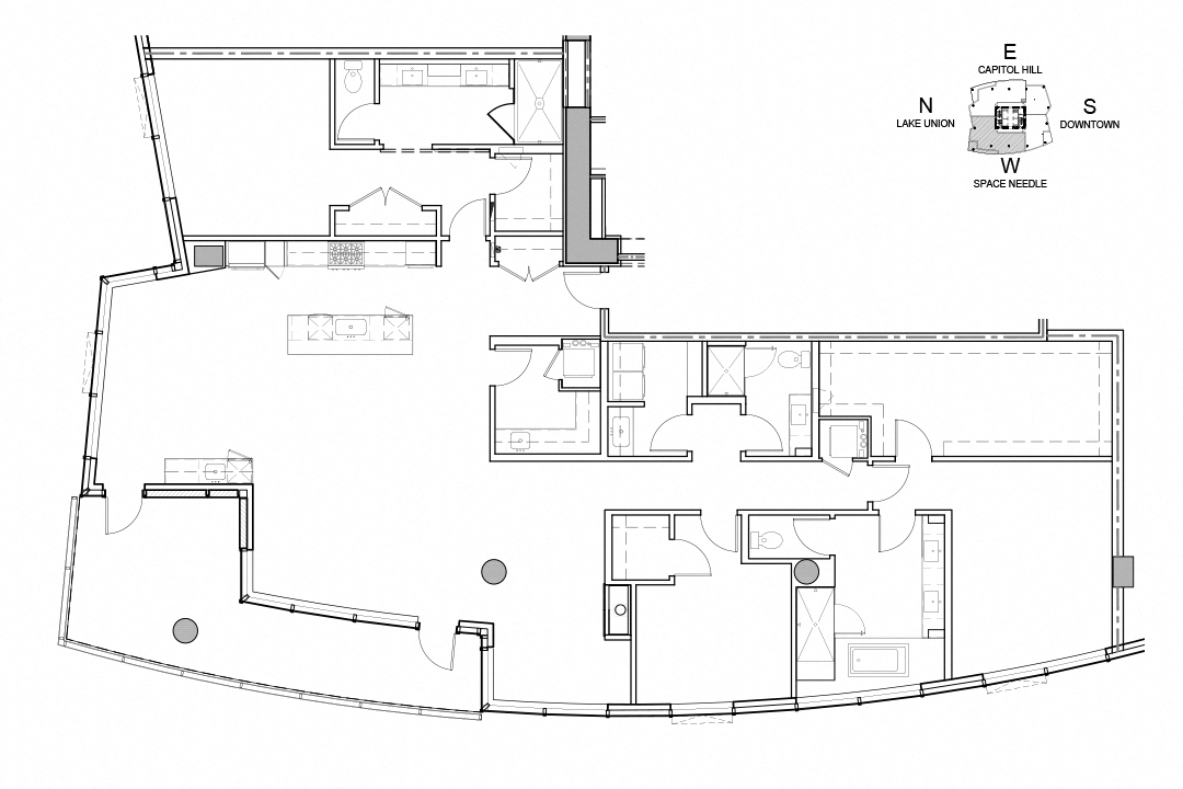 Floor plan for 3 beds, 3 baths, 2592 sqft
